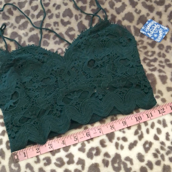 Free People Ilektra Bralette Evergreen Small - Picture 8 of 12